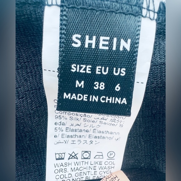 SHEIN NWOT Black Fitted Sleeveless Tank Top with Tie Front - Picture 4 of 6